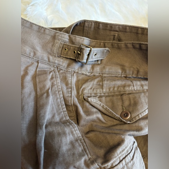 Linen High Waisted Pant, Heritage explorer pants, cargo pants, pleated, vintage - Picture 5 of 12